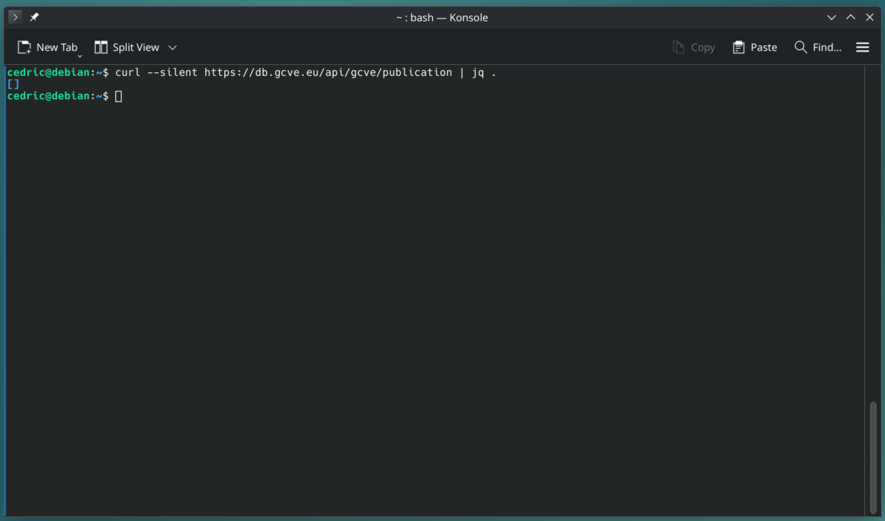 GCVE publications on db.gcve.eu